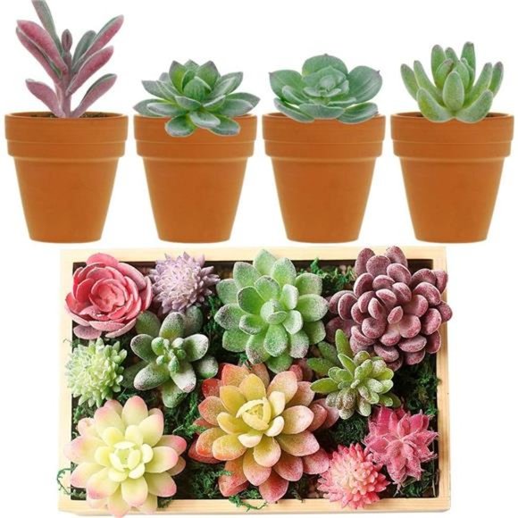 Artificial Succulents,16Pack Fake Succulents Plants Artificial Small Fake Plants - Picture 4 of 6